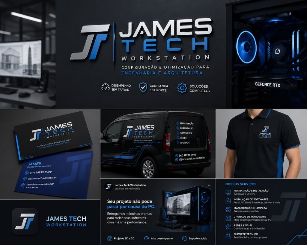 James Tech - ambiente tecnico e workstation