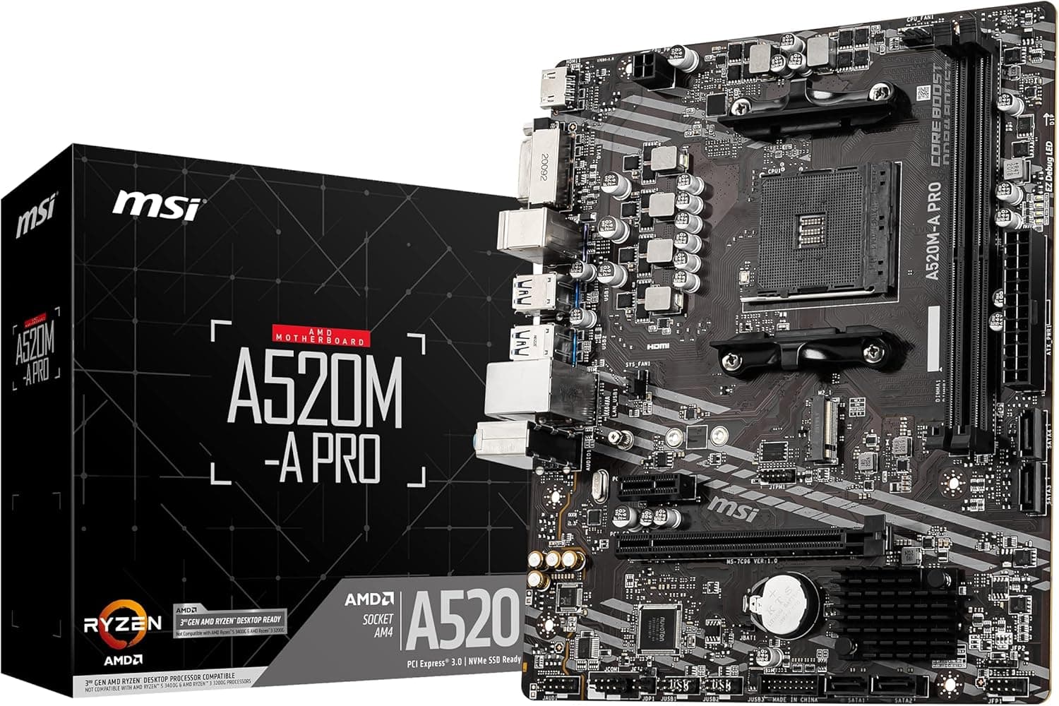 Placa Mãe MSI A520M-A PRO AM4 DDR4